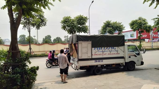 Xe tải chuyển nhà Phi Long tại phố Hàng Nón
