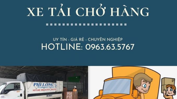 Dịch vụ taxi tải Phi Long tại đường Thúy Lĩnh đi Hải Phòng